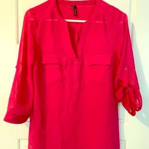Maurices casual shirts size small pink and teal